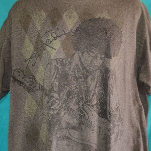 Brown Jimi Hendrix T-Shirt, Size 2X